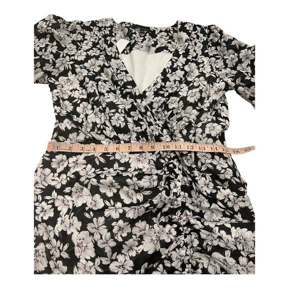 NWT Alex Marie “Suzy” Black Floral Cinched Waist Dress – 100% Cotton – Size 10 - Picture 4 of 16